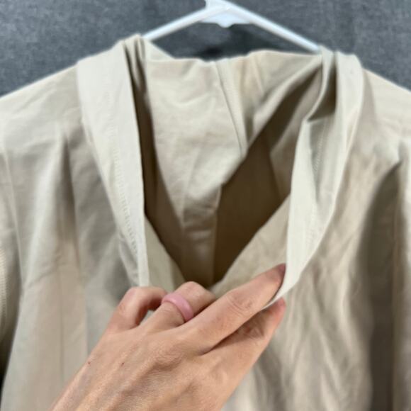 Isaac Mizrahi Live! Soho French Terry Zip Up Hoodie Vintage Ivory Size X-Small - Picture 10 of 11